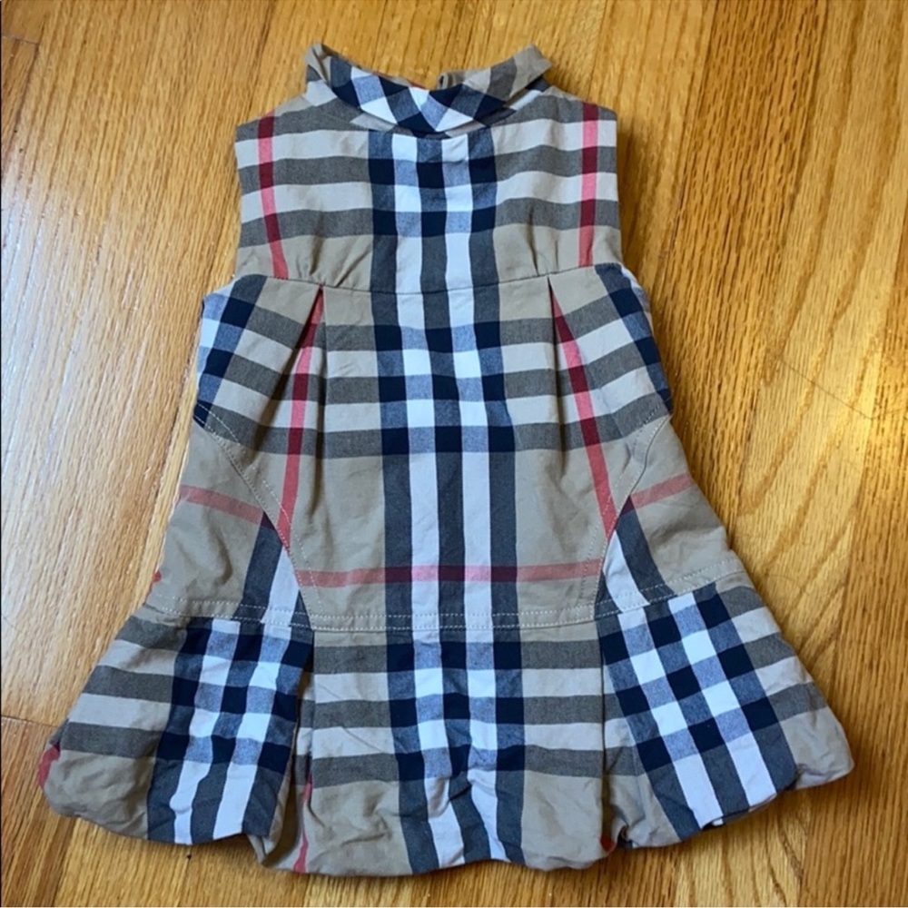 BURBERRY Plaid Sleeveless Dress 12 Months